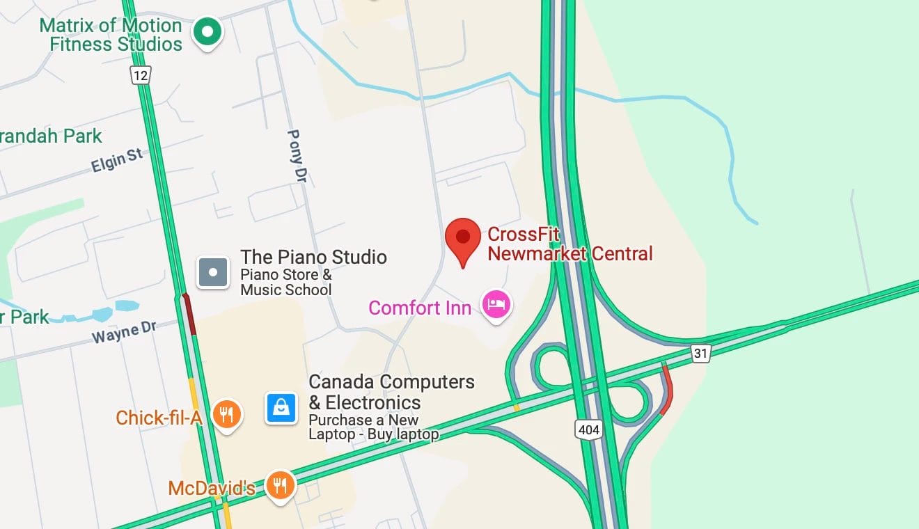 CrossFit Newmarket Central location map